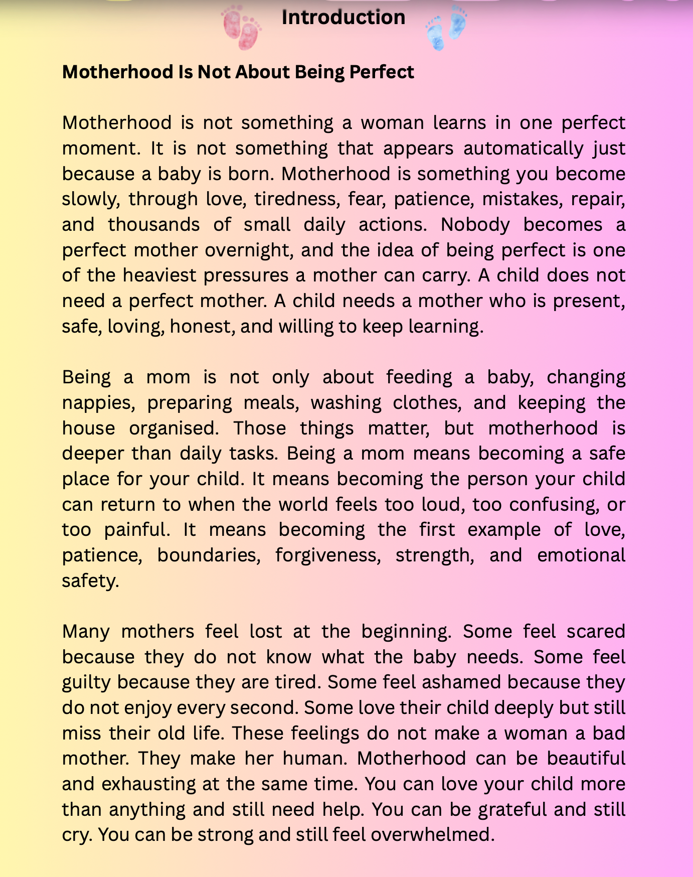 HOW TO BE A MOM